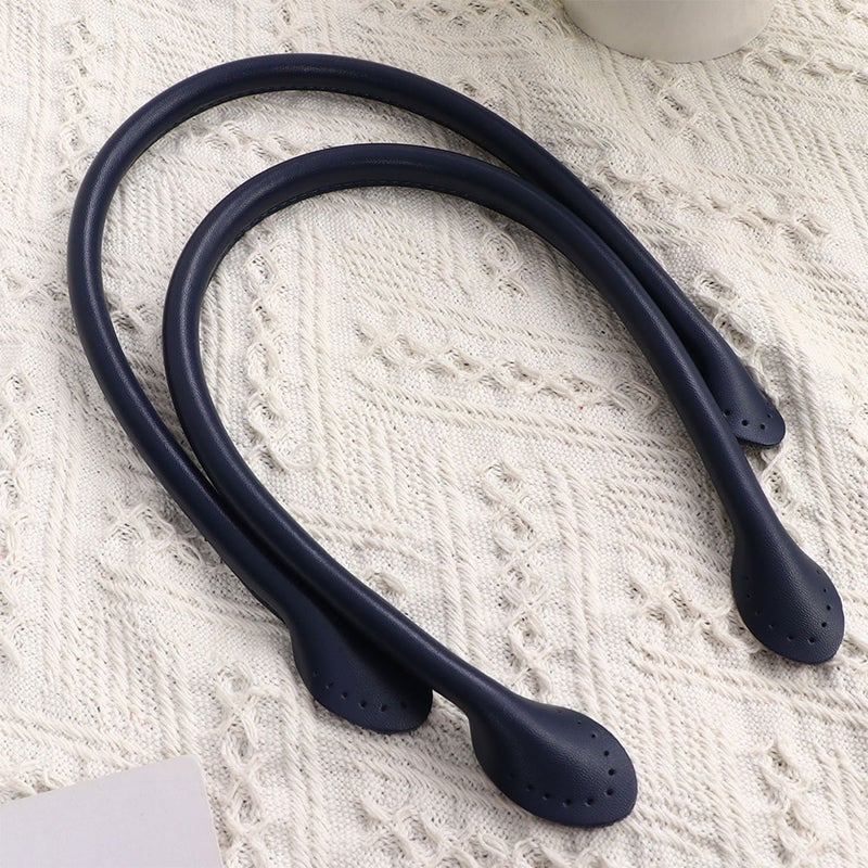 1 Pair 50cm Leather Handbag Handles DIY Sewing Tote Bag Replacement Strap Thicken Bag Accessories Sewing Belt (Dark ) - Image 5