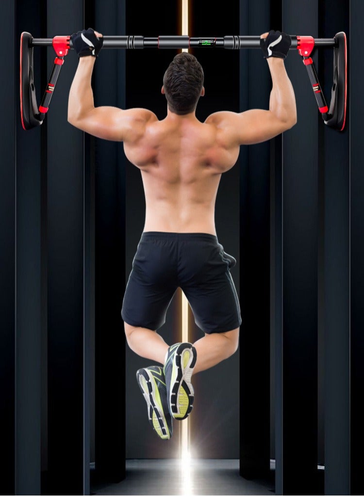 قضيب سحب محمول عند الباب، قضيب رفع الذقن لممارسة التمارين الرياضية في المنزل، للاستخدام في صالة الألعاب الرياضية من 80 سم إلى 120 سم / من 100 سم إلى 140 سم - Image 1