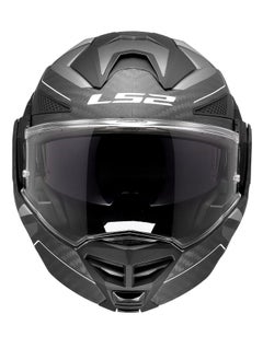 LS2 Advant X Carbon Horizon Matte Silver Grey Modular Helmet 609330  - Image 5