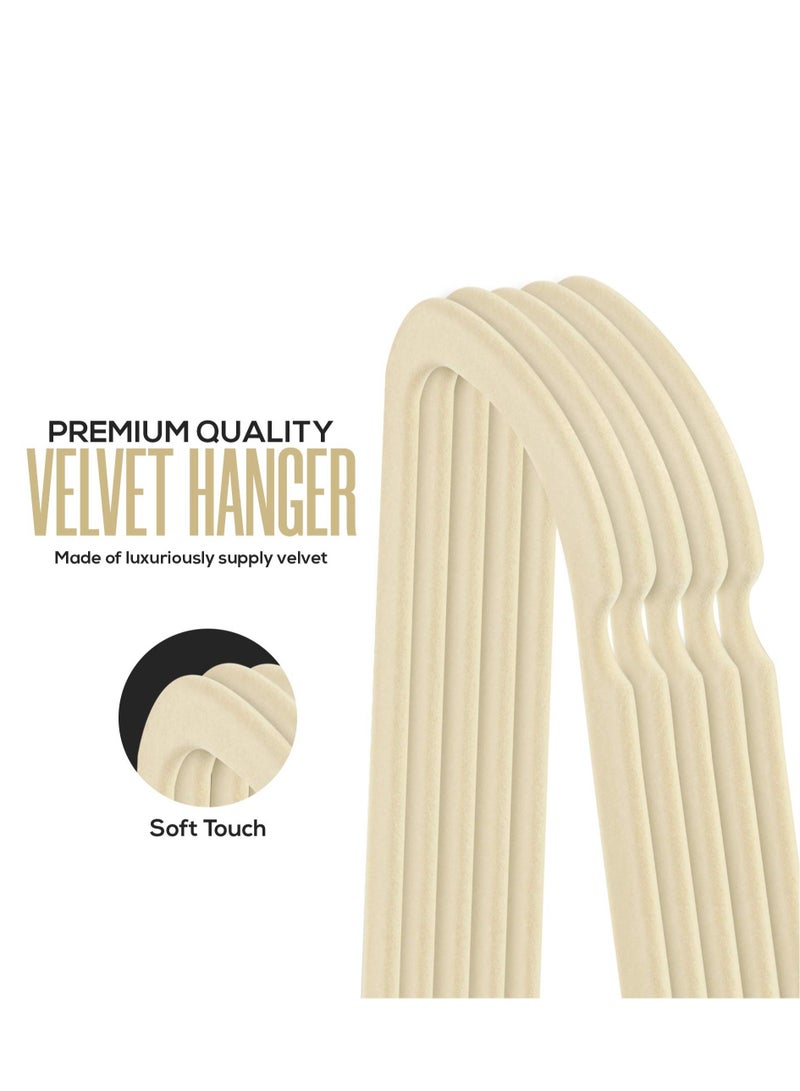 Cool Baby Premium Non-Slip Velvet Hangers [Set of 10] (42cm) – Heavy Duty Velvet Suit Hangers with Tie Bar, 360 degree rotatory hook (White) - Image 5