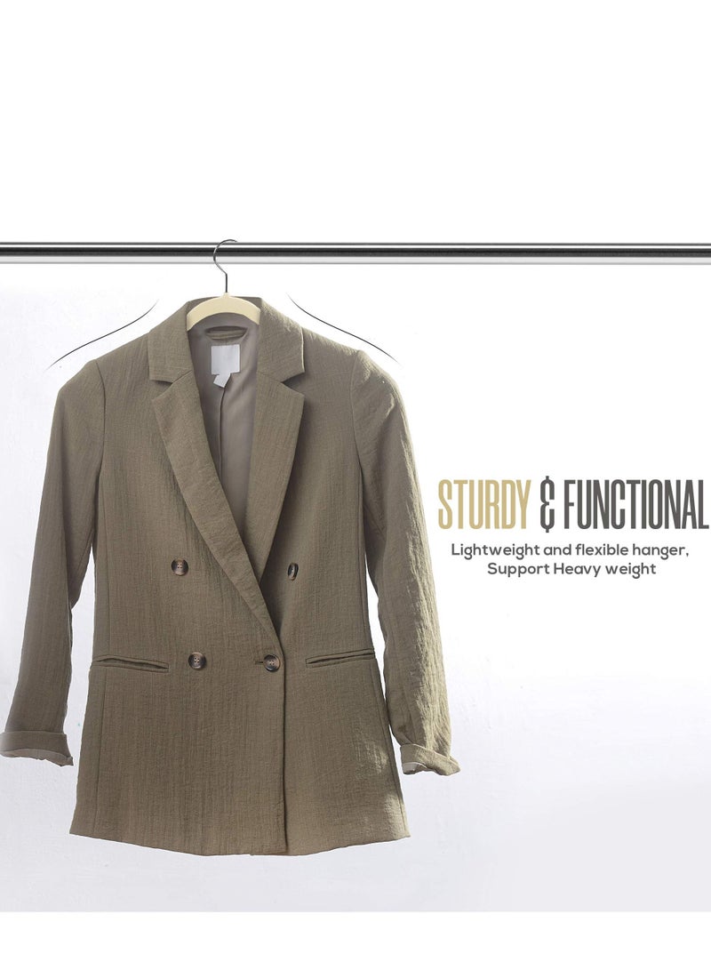 Cool Baby Premium Non-Slip Velvet Hangers [Set of 10] (42cm) – Heavy Duty Velvet Suit Hangers with Tie Bar, 360 degree rotatory hook (White) - Image 2