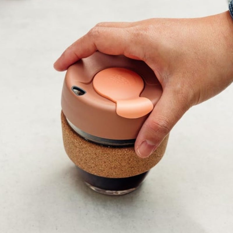 KeepCup Brew Cork - Reusable Coffee Cup Tempered Glass and Natural Cork, S 8oz/227ml - Frappe - Image 5
