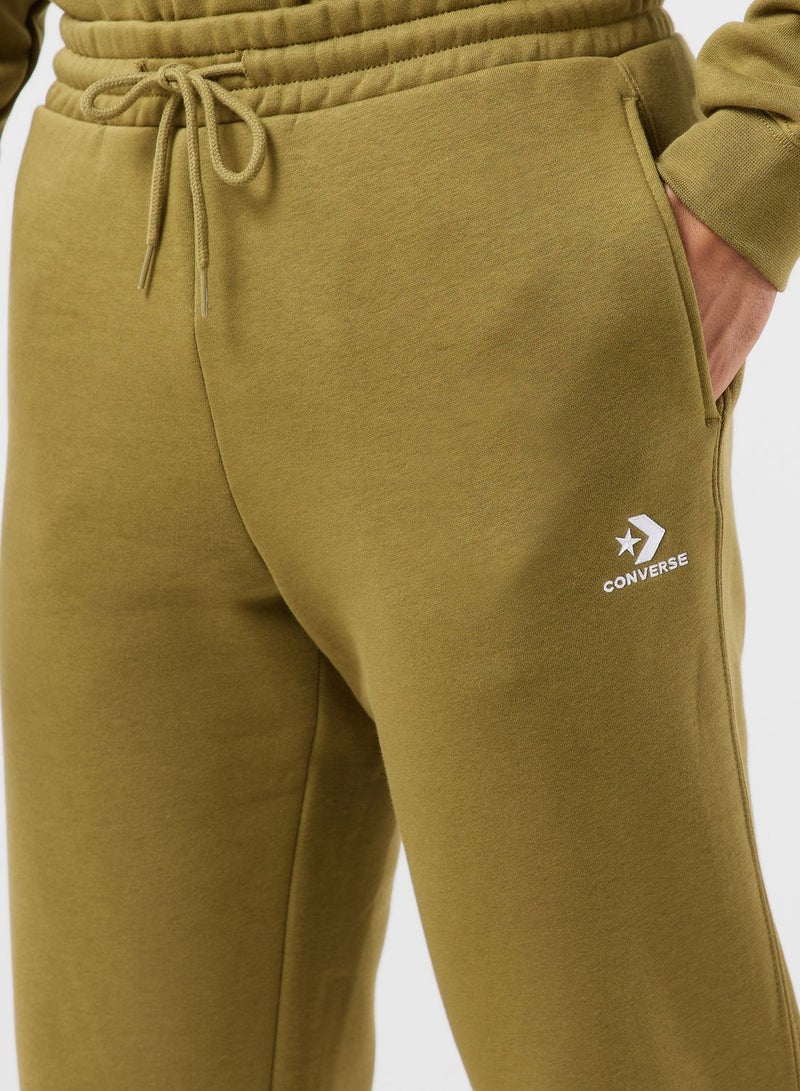 CONVERSE Embroidered Star Chevron Standard-Fit Fleece Sweatpants  - Image 4
