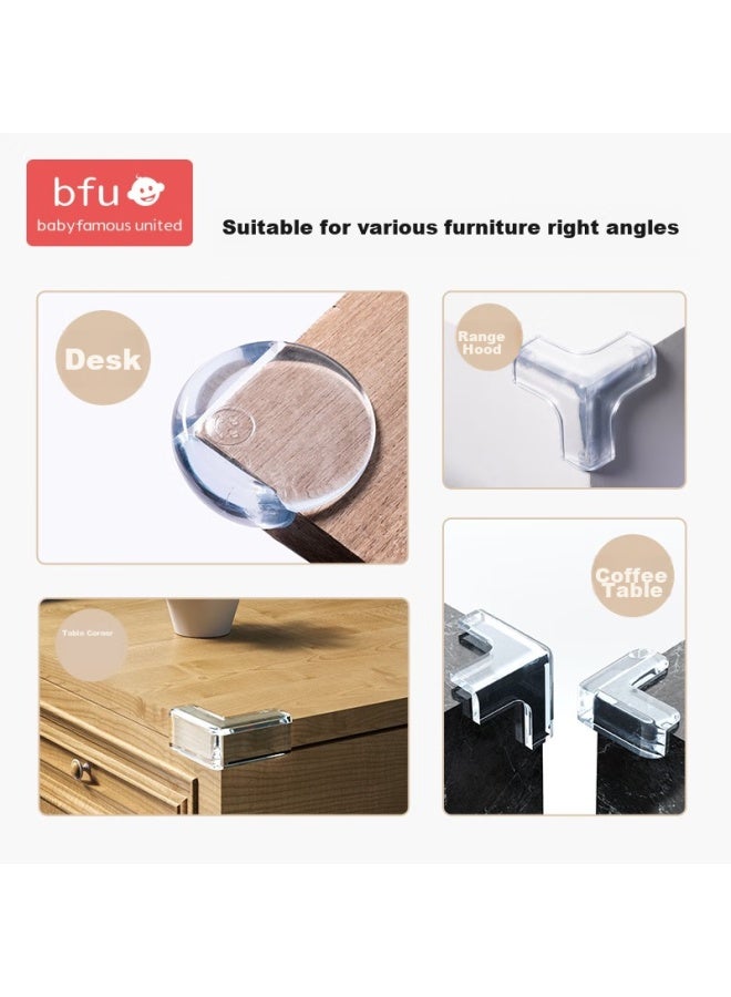 Bfu L-shaped Transparent No-adhesive Table Corner Guards, Child Safety Edge Protectors, Anti-collision Desk Protectors, 16-pack - Image 5