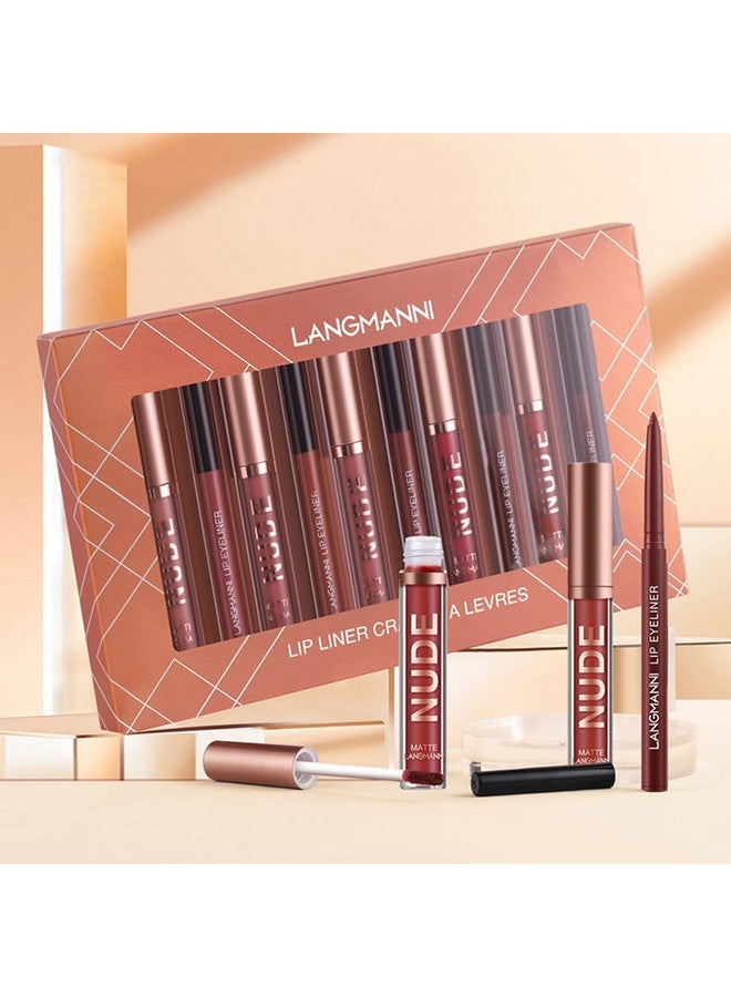 FantasyDay 12Pcs Longlasting Matte Nude Lip Gloss Lipstick Lip Plumping Makeup Gift Sets For Girls And Women, Waterproof Lipgloss Lip Stain Liquid Lipcolor Highly Pigmented Color And Instant Shine - Image 4