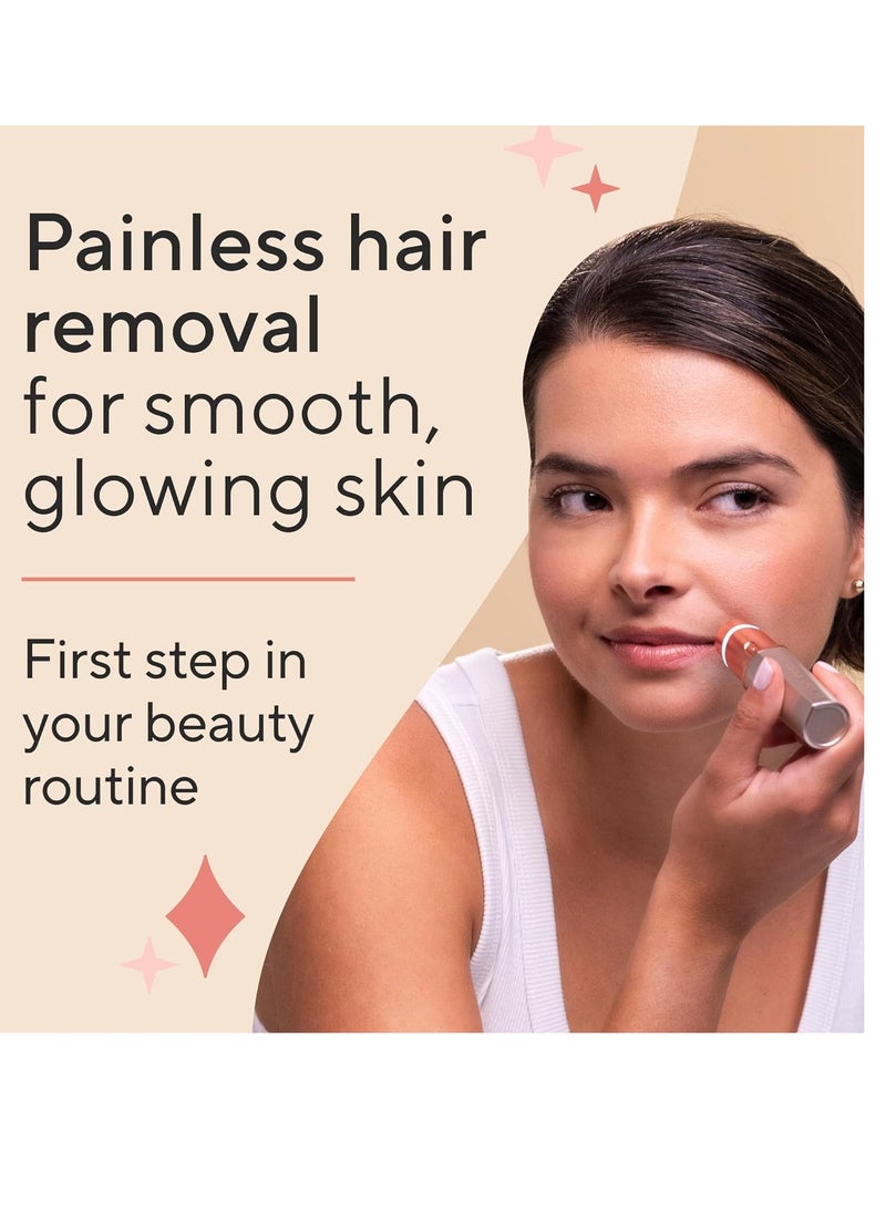 finishing touch Finishing Touch Flawless Facial Hair Remover for Women, Rose Gold Electric Face Razor with LED Light, Recyclable Packaging  - Image 2