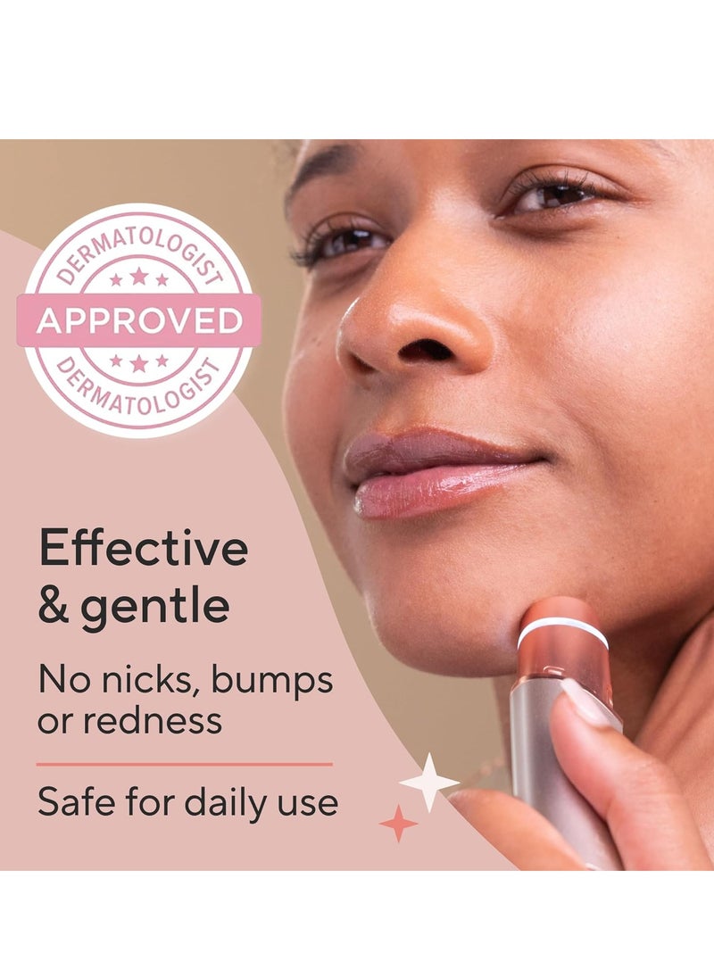 finishing touch Finishing Touch Flawless Facial Hair Remover for Women, Rose Gold Electric Face Razor with LED Light, Recyclable Packaging  - Image 4