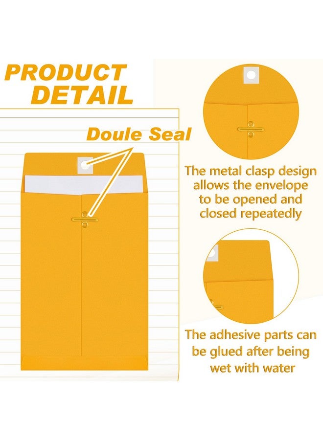 Geyee 200 Pcs 5 x 7" Clasp Envelopes Manilla Envelopes Gummed Clasp Closure 28 lb Kraft Paper Envelopes for Storing or Mailing Colored Envelopes for Home Business Office(Yellow) - Image 3