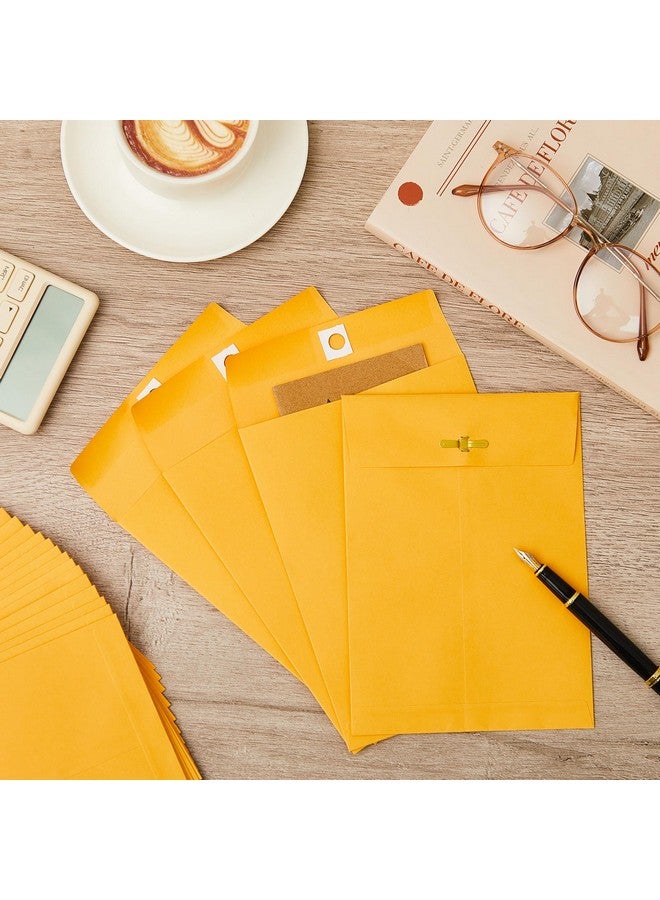 Geyee 200 Pcs 5 x 7" Clasp Envelopes Manilla Envelopes Gummed Clasp Closure 28 lb Kraft Paper Envelopes for Storing or Mailing Colored Envelopes for Home Business Office(Yellow) - Image 5