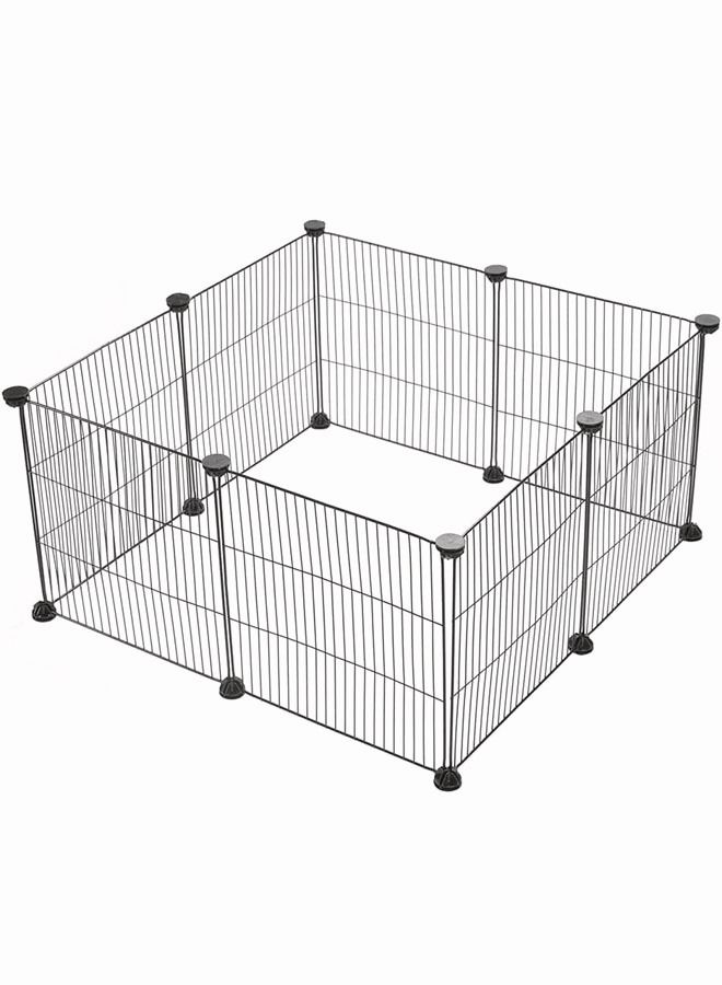 Pet Playpen DIY Small Animal Cage for Indoor Outdoor Use Portable Metal Wire Yard Fence for Puppy Kitten Guinea Bunny Turtle Hamster (8 Panels) - Image 1