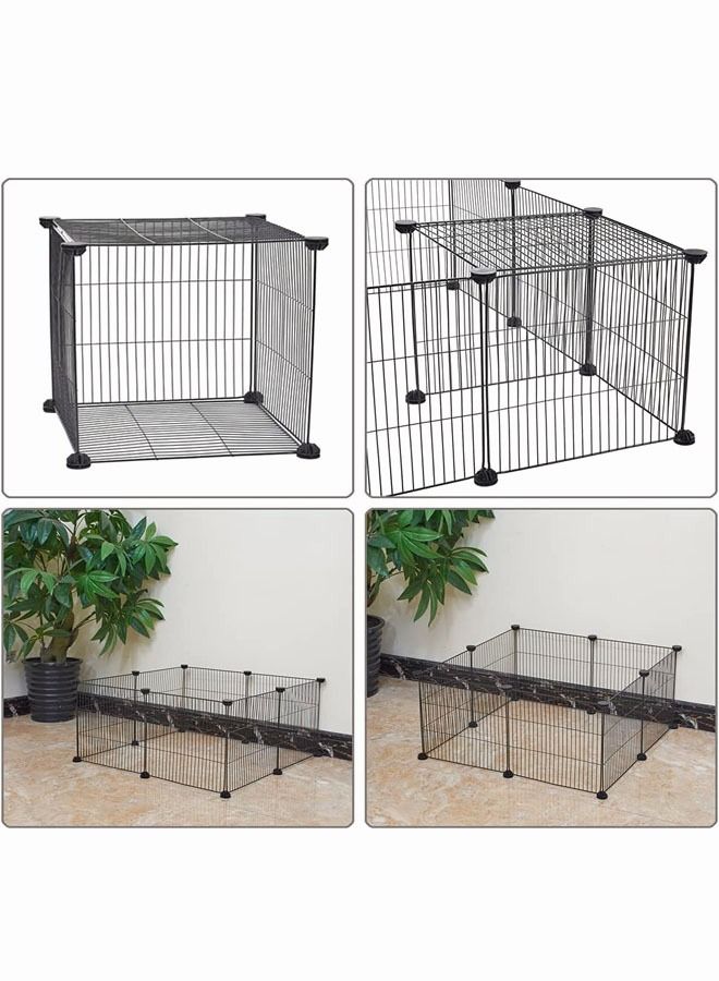 Pet Playpen DIY Small Animal Cage for Indoor Outdoor Use Portable Metal Wire Yard Fence for Puppy Kitten Guinea Bunny Turtle Hamster (8 Panels) - Image 2