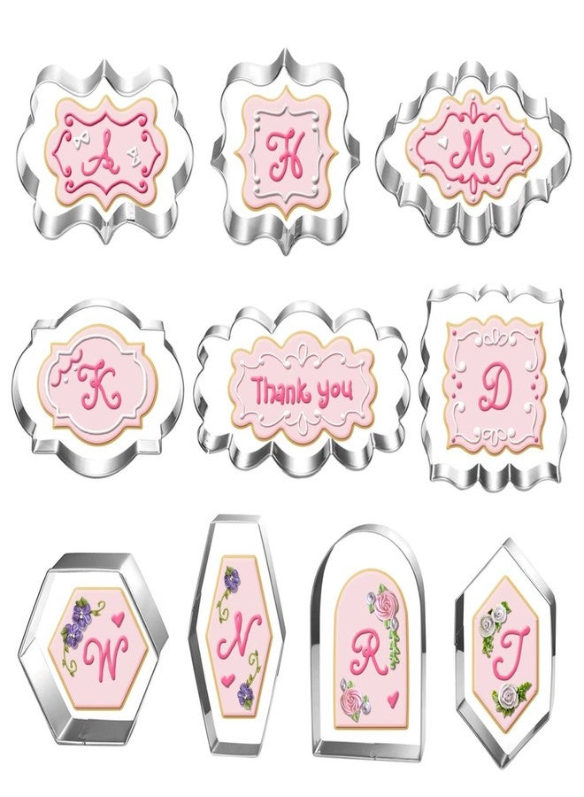 Auktosmn Large Plaque Cookie Cutter Set-10 Piece-4.0 Inch-Diswasher Safe-Frame Cookie Cutter Shape for Baking - Image 1