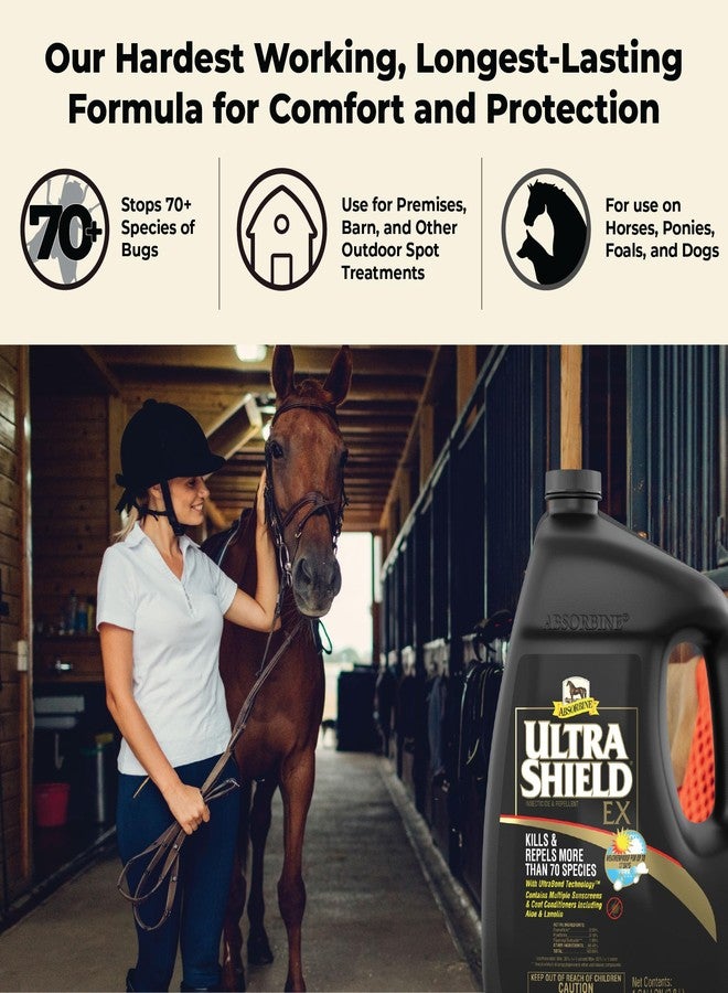 Absorbine UltraShield EX 128oz Insecticide, Kills & Repels Flies, Mosquitoes, Ticks, Fleas, Lice, Use on Horses, Dogs, Premises - Image 2