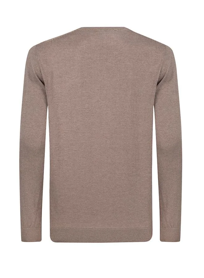 FELIX HARDY Brown Crew Neck Sweater for Men | Best Price UAE