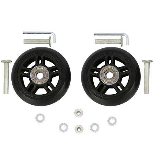 ORO 1 Pair Luggage Wheels Replacement 8024mm with 8mm(0.31") Bearings 35mm(1.37") 40mm(1.57") Axles Wrenchs Repair Set for Suitcae - Image 1