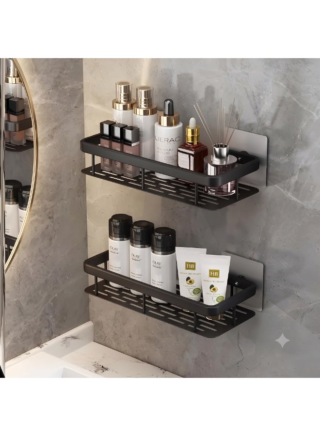 ZEESQUARE Shower Caddy Organizer Shelves | No-Drill Self-Adhesive Bathroom Storage Rack | Rustproof Wall Mounted Shower Shelf for Shampoo, Conditioner & Soap | Kitchen, Bathroom & Toilet Organizer | 2-Pack & 4-Pack - Image 1