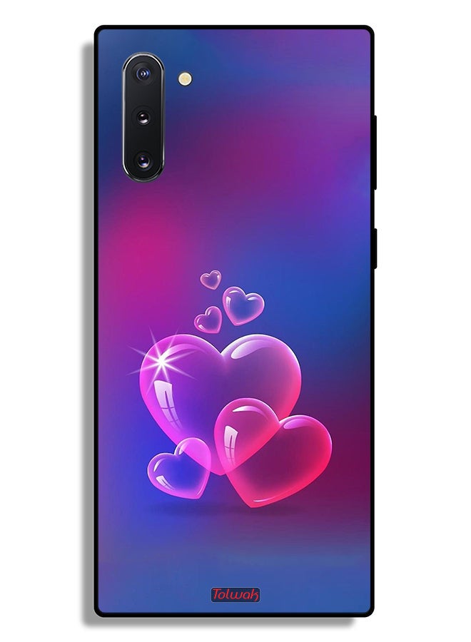 Tolwak Samsung Galaxy Note 10 4G Protective Case Cover Water Hearts - Image 2