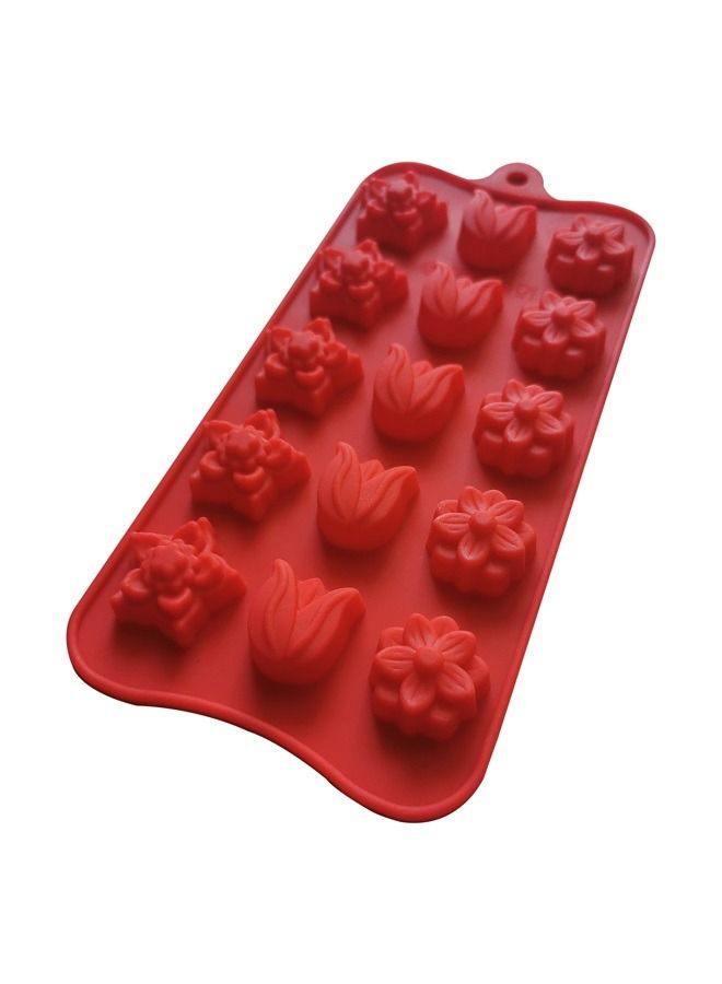 Flower Shape Baking Mold Candy Mold, Silicone Chocolate Molds including Tulip Rose, Ideal for Wedding Festival Parties & Novelty Gift Molds - Image 3
