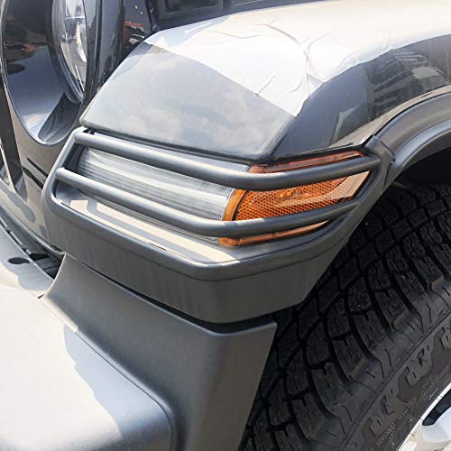 JSTOTRIM Black Plastic Front Turn Signal Light Cover Trims Accessories for 2018-2026 Jeep Wrangler JL - Image 5