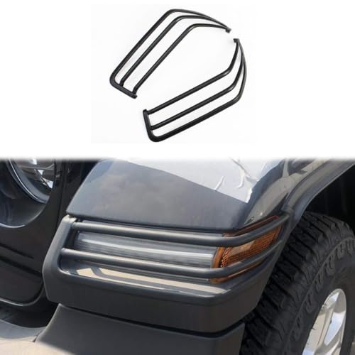 JSTOTRIM Black Plastic Front Turn Signal Light Cover Trims Accessories for 2018-2026 Jeep Wrangler JL - Image 1
