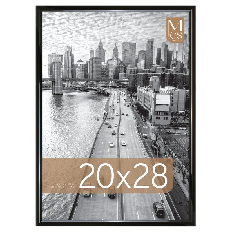 MCS Trendsetter 20x28 Poster Frame Black HighGloss Vertical  Horizontal Wall Hanging Large Picture Frame for Photos Posters  Art Prints 1Pack