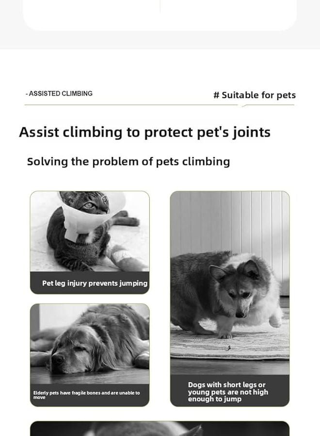 3 Tier Pet Stairs For Small Dogs Cats Non Slip Washable Pet Steps Gray 30CM - Image 2