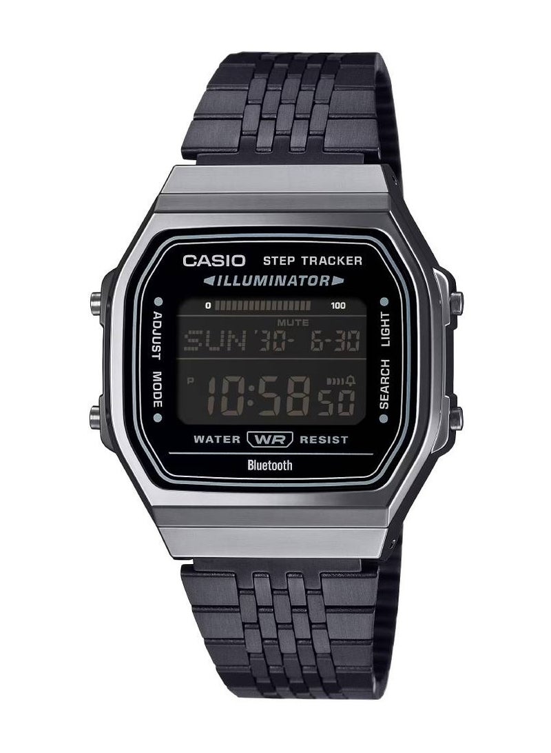 CASIO Vintage Bluetooth Step Tracker Stainless Steel Watch ABL-100WEGG-1B - Image 1