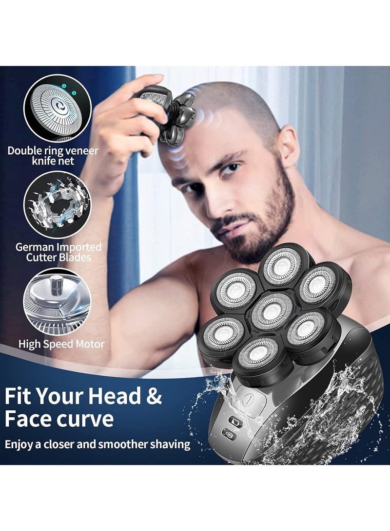 عام “ماكينة حلاقة كهربائية للرجال، مجموعة الحلاقة المتعددة الوظائف، مقاومة للماء، شحن USB قابل لإعادة الشحن، رأس دوار بدون سلك 5 في 1”   网络搜索 - Image 4