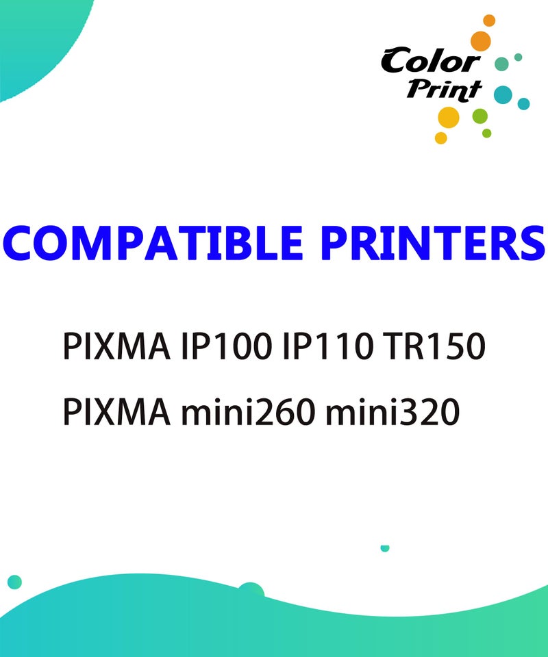 CP ColorPrint Compatible PGI35 CLI36 Ink Cartridge Replacement for Canon 35 36 PGI-35 CLI-36 for PIXMA iP100 iP110 IP100B Mini 320 TR150 Laser Printer (8-Pack, 5 Black, 3 Color) - Image 2