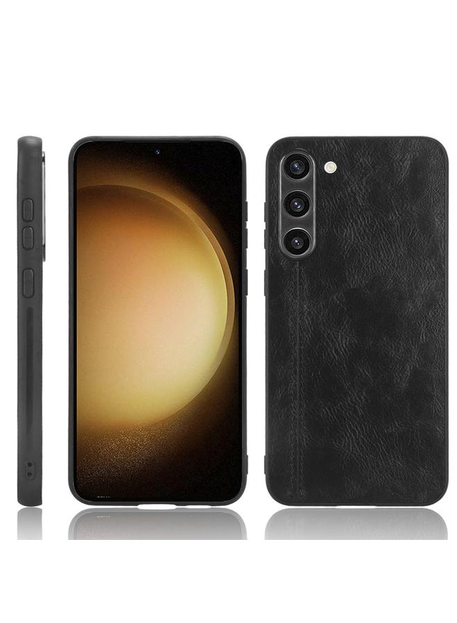 S-TOP Case For Samsung Galaxy S23 5G Sewing Cow Pattern Skin PC + PU + TPU Phone Case - Image 1