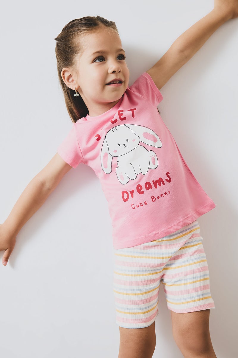 DeFacto Baby Girl 2 piece Regular Fit Animal Knitted Pyjamas  - Image 1