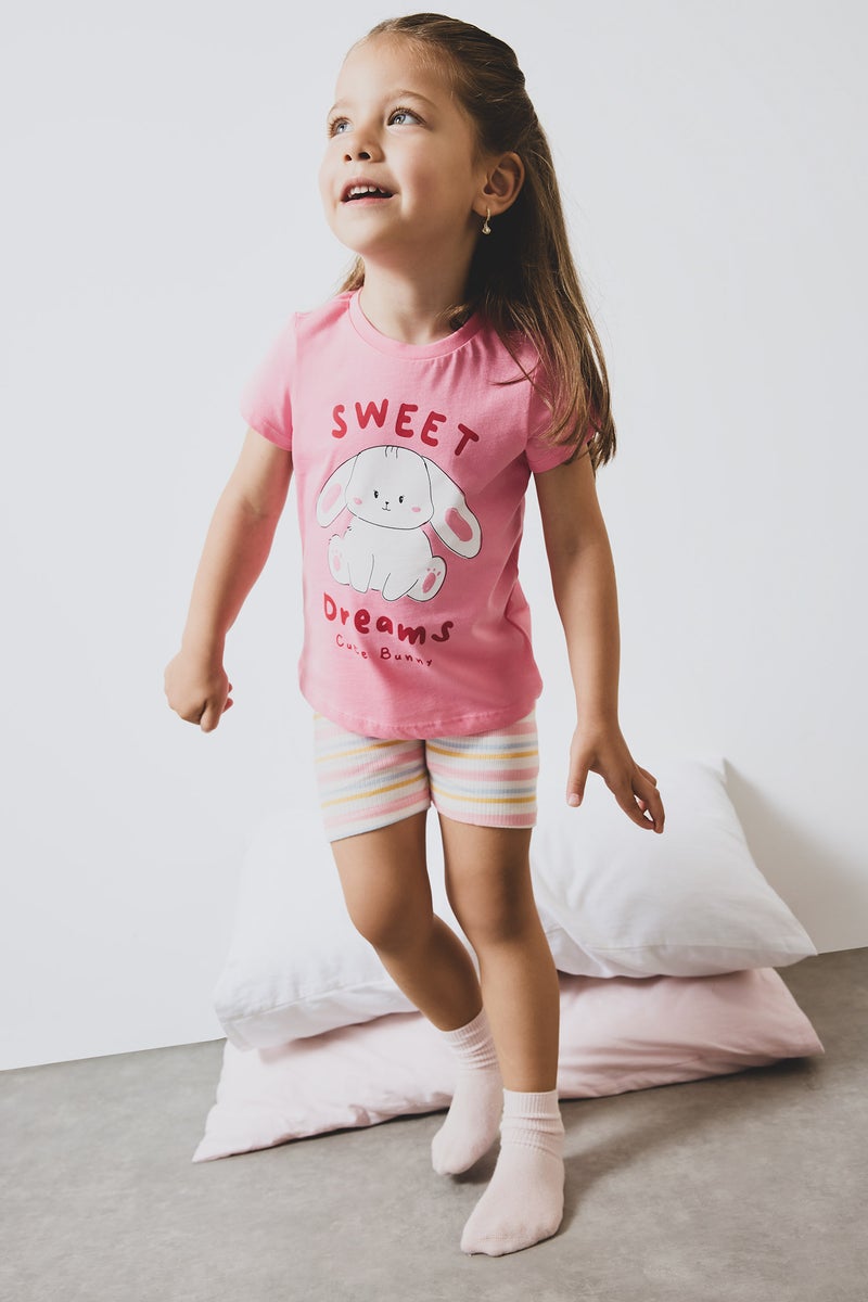 DeFacto Baby Girl 2 piece Regular Fit Animal Knitted Pyjamas  - Image 2