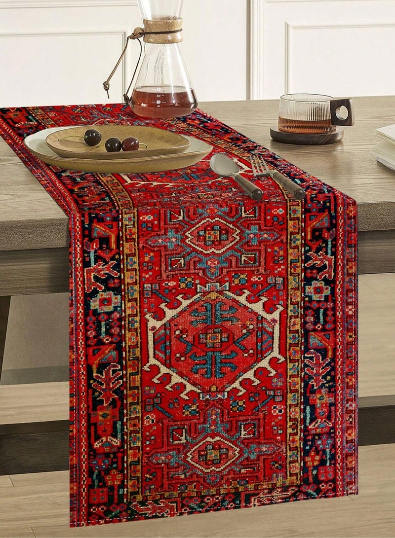 Tablecloth with an old bohemian design suitable for the Ramadan table or any other occasions. Dimensions (183*33) - Image 2