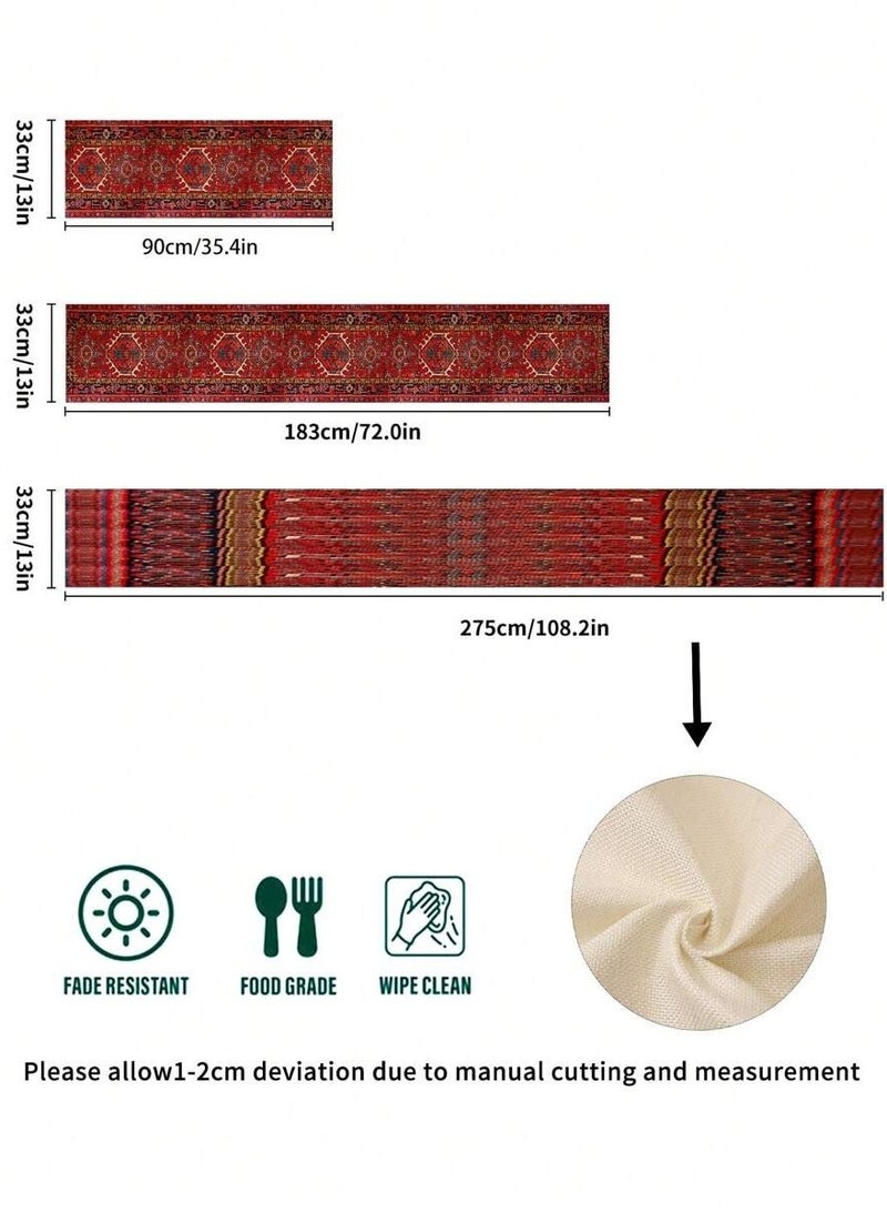 Tablecloth with an old bohemian design suitable for the Ramadan table or any other occasions. Dimensions (183*33) - Image 5