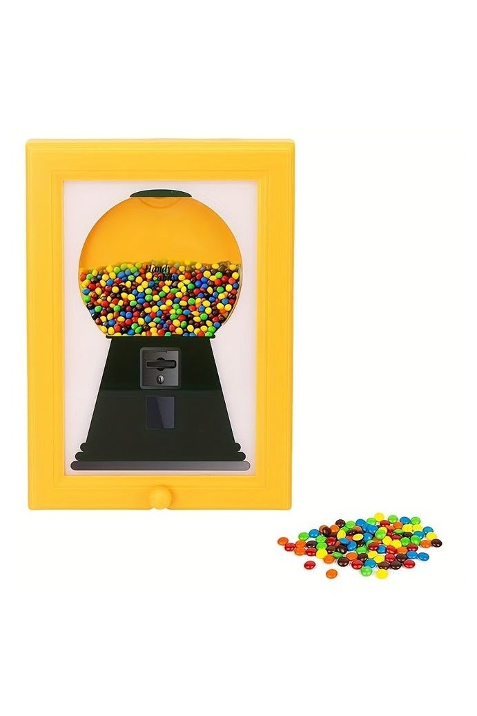 هومستر إطار صور مربعة مصمم لتركيبه على الحائط، يحتوي على موزع حلوى، مثالي لعرض الصور مع السماح بالوصول السهل إلى الحلوى والجوز - Image 1