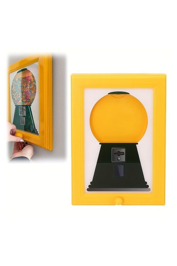 هومستر إطار صور مربعة مصمم لتركيبه على الحائط، يحتوي على موزع حلوى، مثالي لعرض الصور مع السماح بالوصول السهل إلى الحلوى والجوز - Image 5