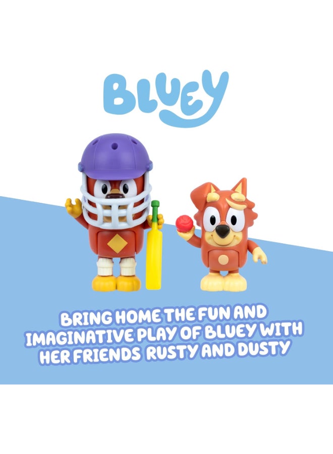 BLUEY مجموعة شخصيات بلوي كريكيت داستي وراستي 2-Pack (7.6 سم) - Image 2
