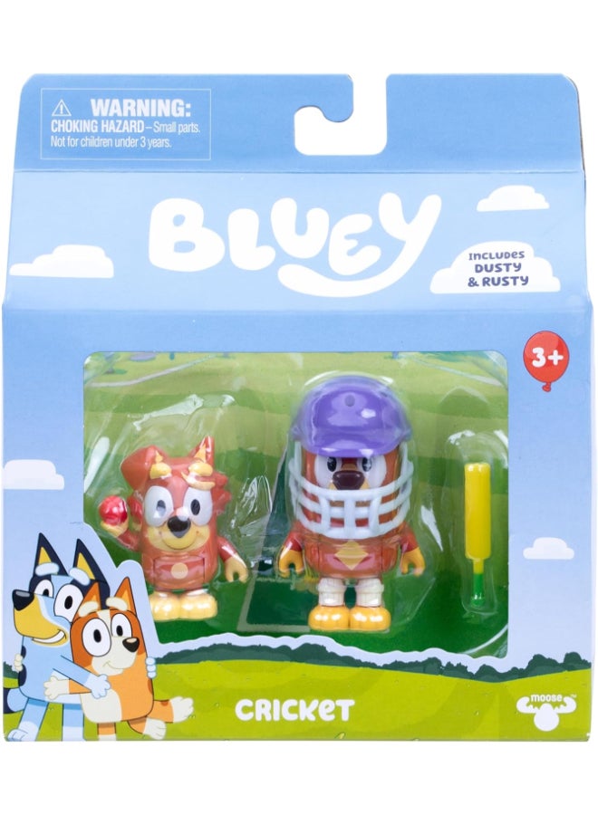 BLUEY مجموعة شخصيات بلوي كريكيت داستي وراستي 2-Pack (7.6 سم) - Image 1