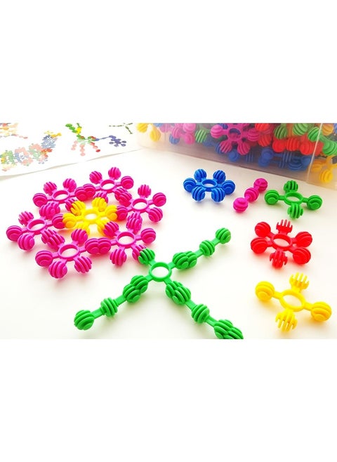 Skoolzy Rainbow Star Flex Building Toys 90 Piece Jumbo Set STEM Building Blocks for Kids Ages 48 Tinker Toys for Classroom Bins