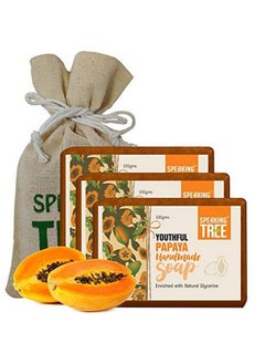 Speaking Tree Youthful Papaya Handmade Soap 100 Gms (Pack Of 3)  - Image 2