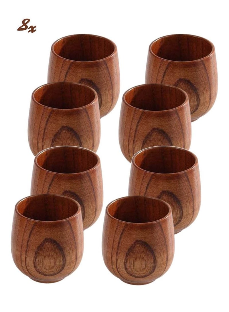 سي او أرماء قطم 8 اكوب شاي مصنوع يدوياً من خشب التنوب الطبيعي مصنوع يدوياً - Image 1