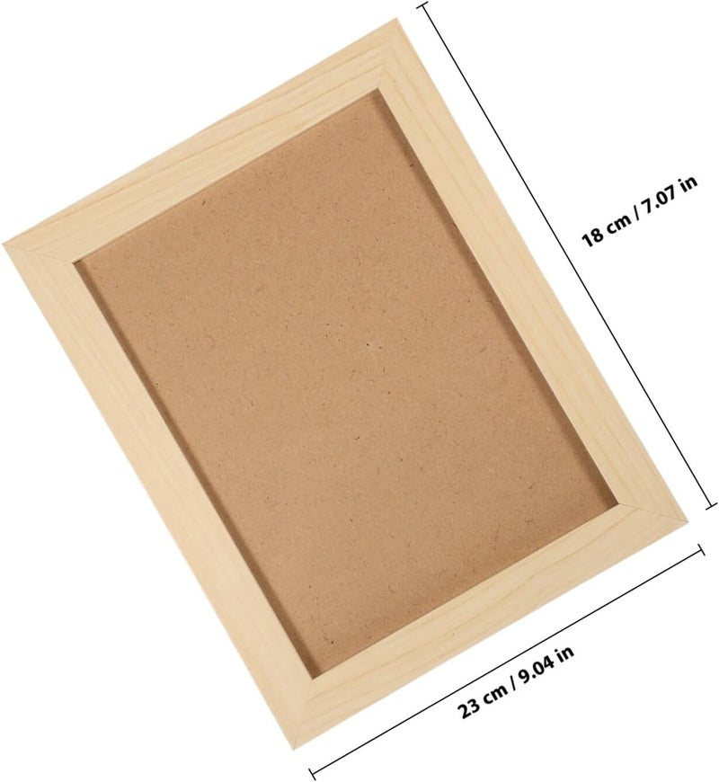 Healeved Wood Photo Frame 8-inch Tabletop and Wall Hanging Picture Display Frame Natural Wood Color for Home Décor - Image 2