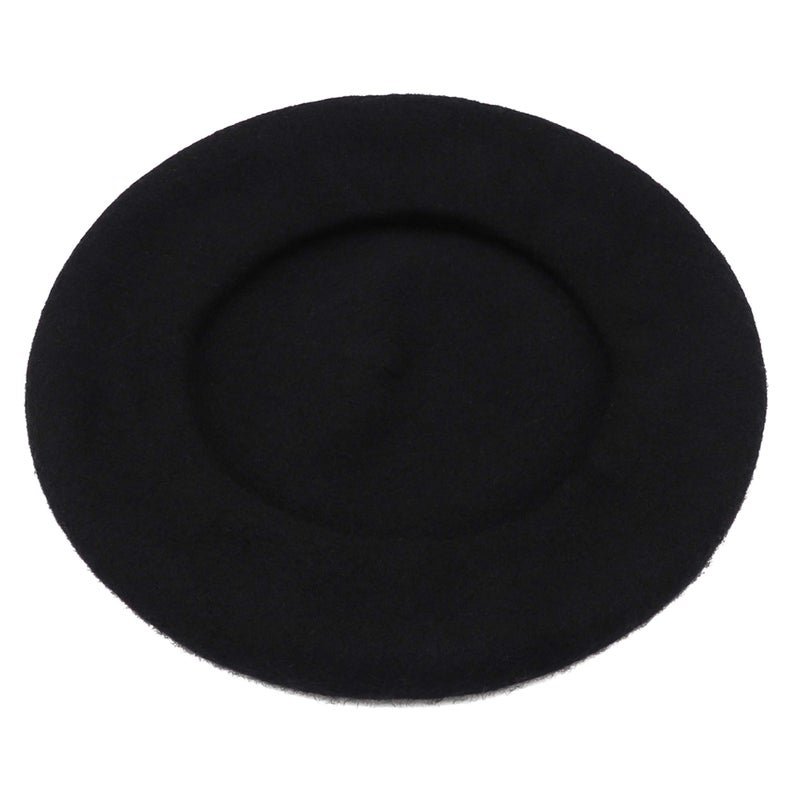 Umeepar Wool French Beret Hat for Women, Black - Image 4