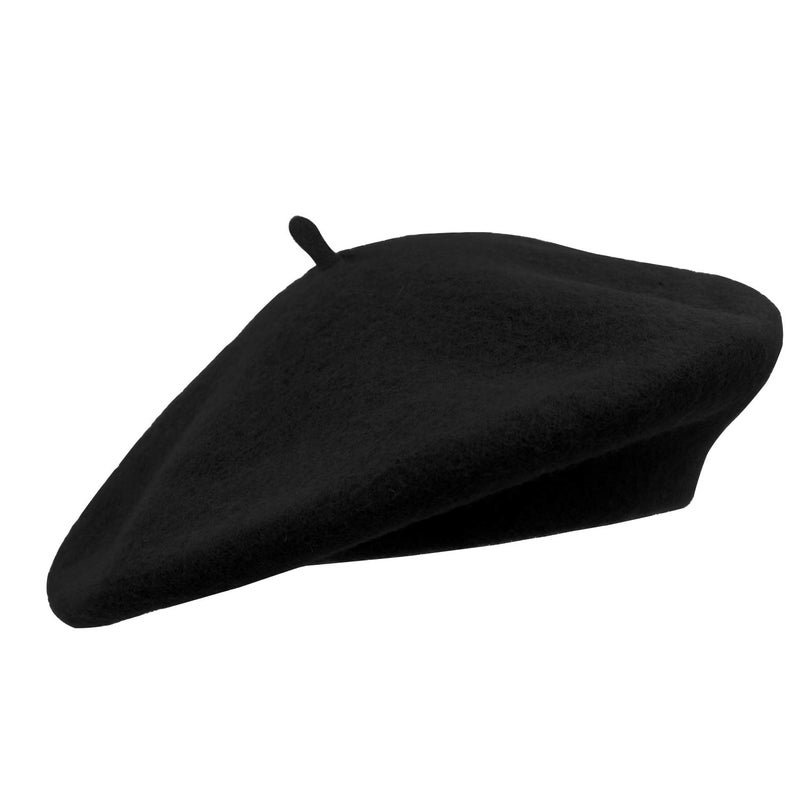 Umeepar Wool French Beret Hat for Women, Black - Image 1