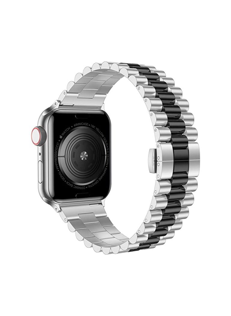 Replacement Band Compatible with Apple Watch 41mm / 40mm / 38mm, Stainless Steel Solid Strap Metal Bracelet for Apple Watch Series 7/6/5/4/3/2/SE - Image 2