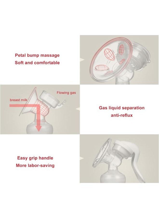 Generic Manual Breast Pump,Portable Pump for Food-Grade Materials, Liquid Silicone ,Silicone Pump for Breastfeeding，215g, 150ml  - Image 2