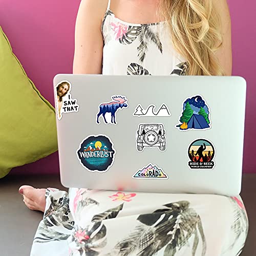 Debinolo 200PCS Camping Stickers - Water Bottles, Outdoor Adventure, Vinyl Waterproof Stickers Packs for Laptop, Travel & Hiking, Bike, Bumper, Suitcase, Luggage, Car, Wilderness, Nature - Image 5