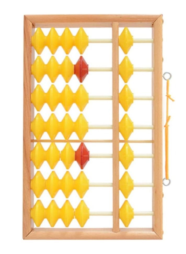 7 Column Non-Slip Hanging Wooden Abacus Chinese Soroban Educational Tool Mathmet - Image 3