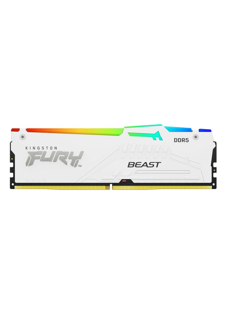 Kingston Fury Beast White RGB XMP 32GB 5600MT/s DDR5 CL40 DIMM Desktop Gaming Memory Kit Of 2 - KF556C40BWAK2-32 - Image 2