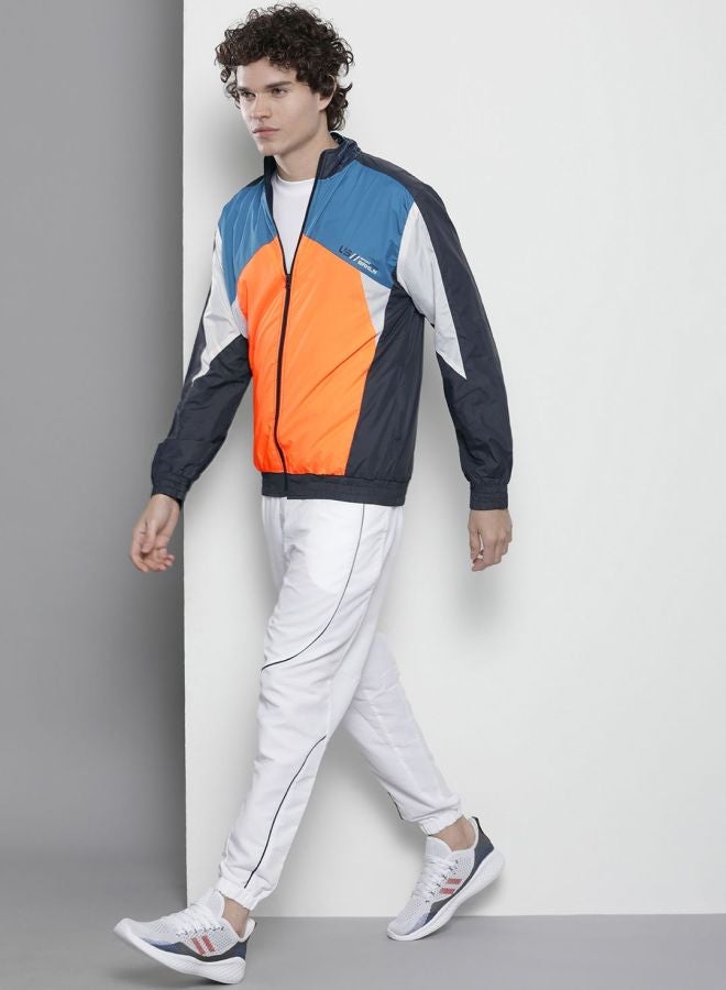 The Indian Garage Co Men Regular Fit Printed Round Neck Long Sleeves Windcheater - Image 4
